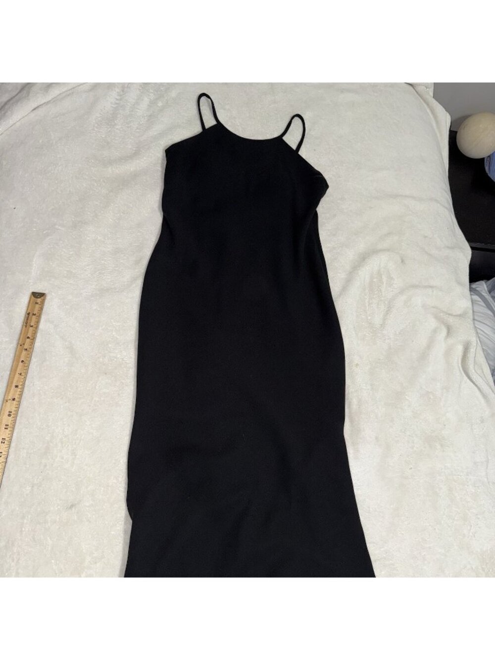 Calvin Klein Black Spaghetti Strap Midi Dress Women Size 12